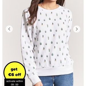 Cactus graphic sweat shirt